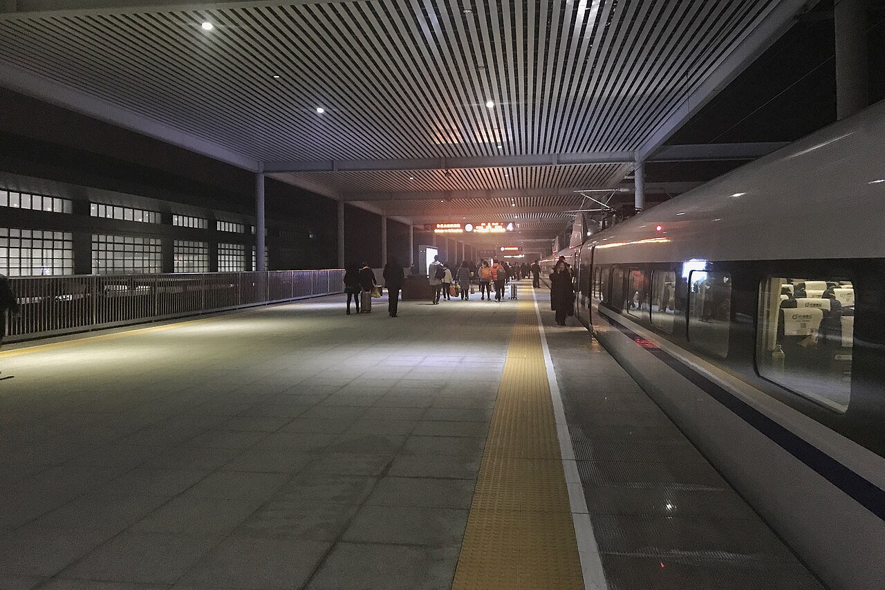 China high-speed train platform for foreign passport passengers